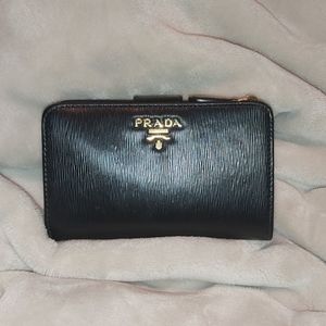 Authentic Prada Black Wallet with box